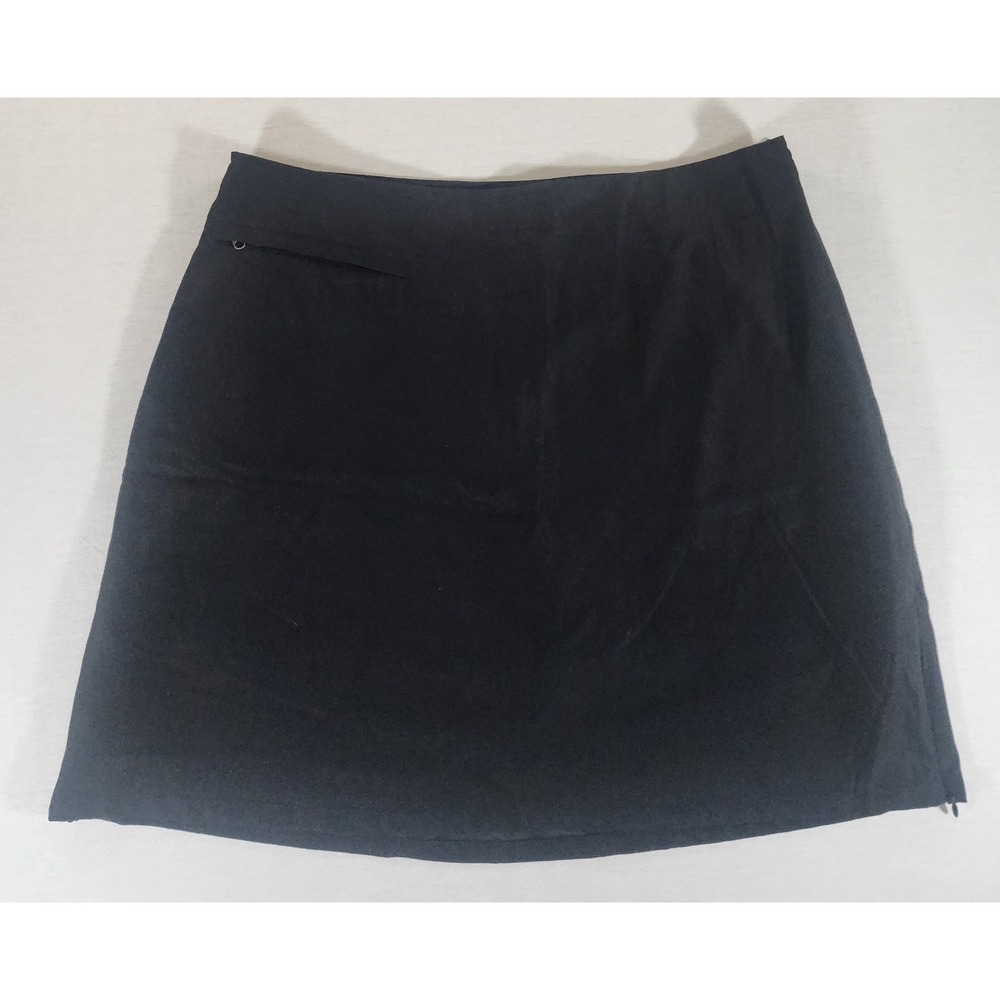 Patagonia Skort Womens 14 Hiking Activewear Black Polyester Mini Utility Pocket